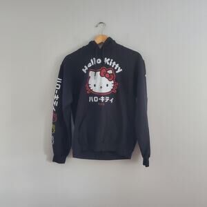Hello Kitty Tokyo Kanji Women's Black Pullover Hoodie S